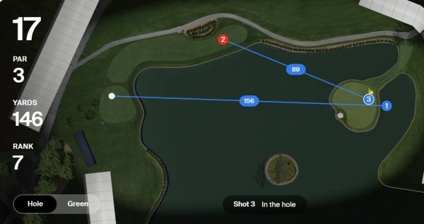 저스틴 로어의 17번홀. 사진=PGA투어