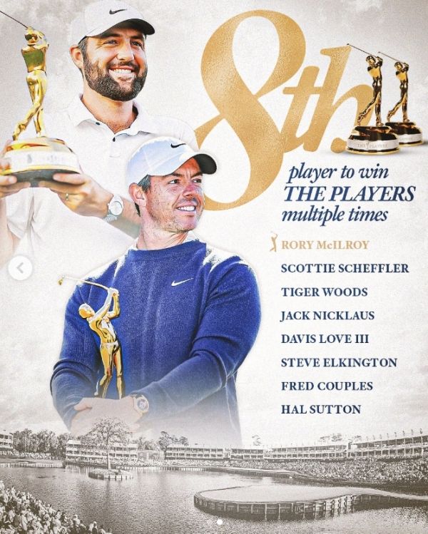 매킬로이가 플레이어스 챔피언십 다승자 명단에 이름을 올렸다. 사진=PGA투어