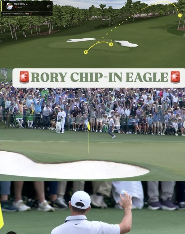 로리 매킬로이의 이글 칩샷. 사진=PGA투어