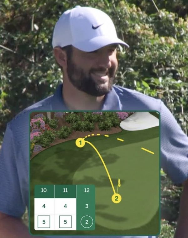 칩샷으로 버디를 잡은 셰플러. 사진=PGA투어