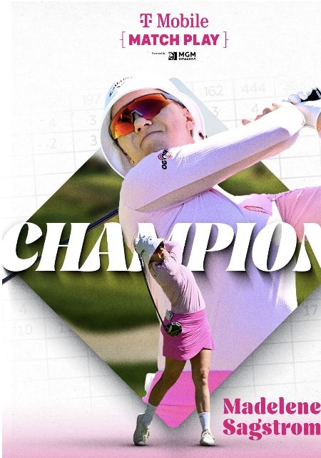 매치 퀸에 오른 마들렌 삭스트롬. 사진=LPGA투어