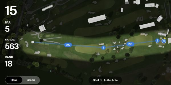 김시우가 이글을 잡은 15번홀. 사진=PGA투어