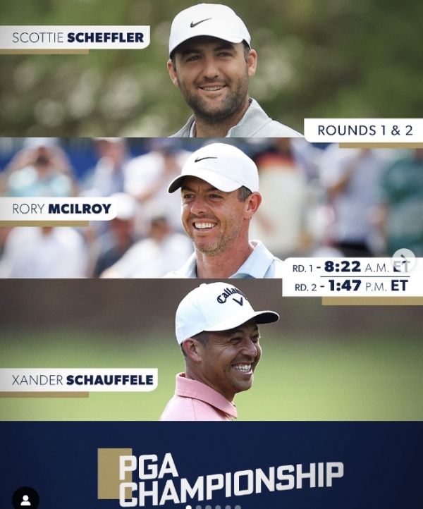 스코티 셰플러, 로리 매킬로이, 잰더 쇼플리. 사진=PGA투어