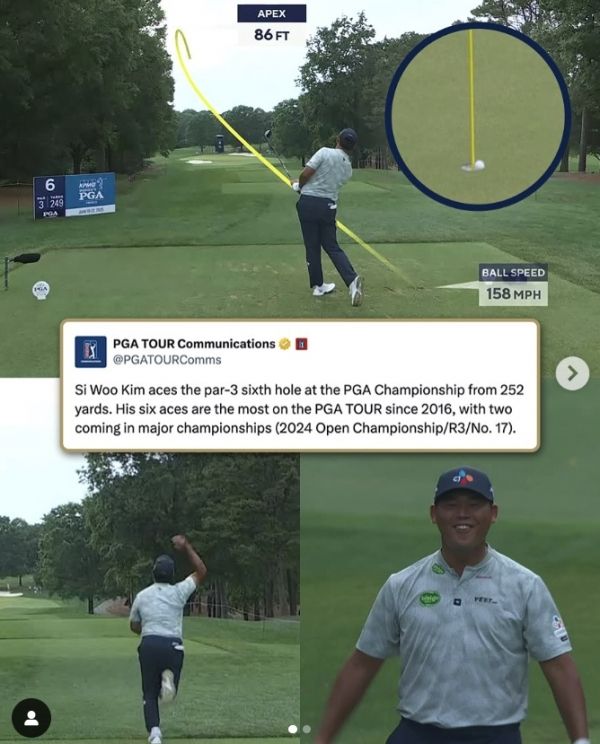 홀인원한 김시우. 사진=PGA투어