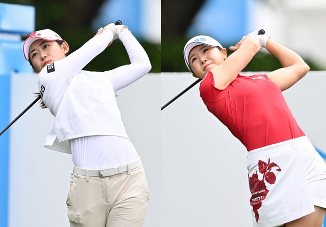 8강전 상대 황유민, 고지우(사진=KLPGA)