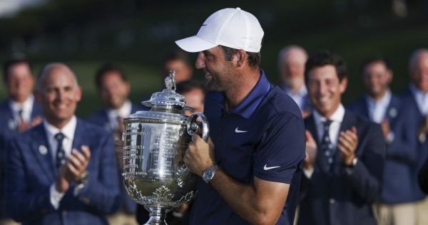 PGA 챔피언십에서 우승한 스코티 셰플러. 사진=대회조직위