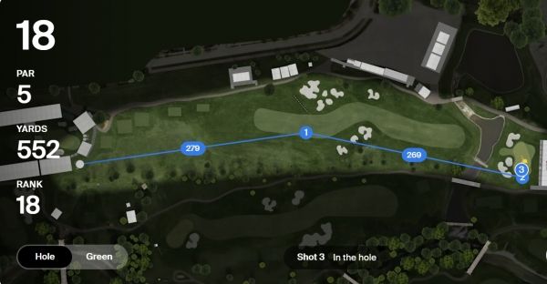 18번홀에서 이글을 잡은 김시우. 사진=PGA투어