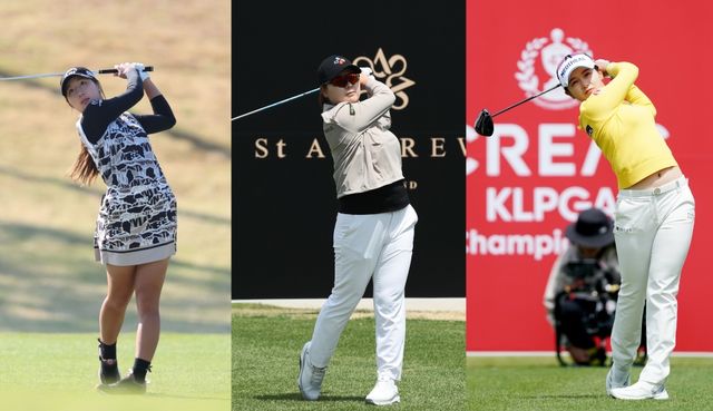 공동선두 이동은, 홍정민, 박현경(사진=대회조직위,KLPGA)
