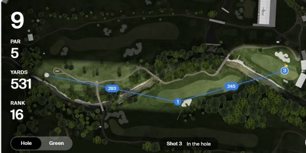 9번홀에서 이글한 스코티 셰플러. 사진=PGA투어