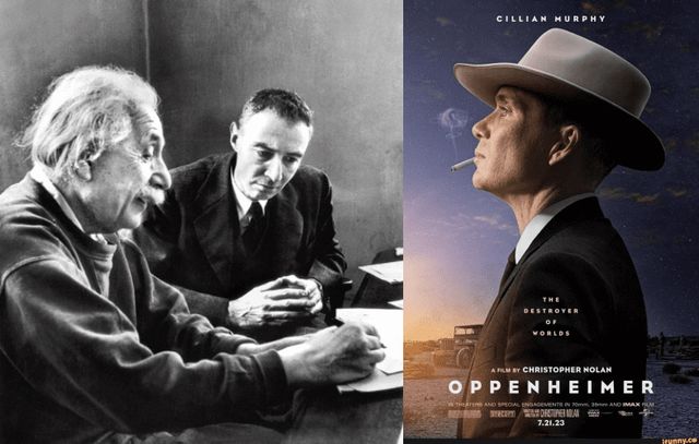로버트 오펜하이머와 알베르트 아인슈타인 / 오펜하이머 포스터