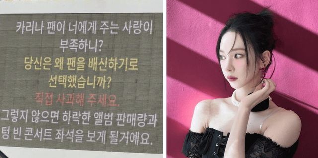 사진=온라인 커뮤니티 / 카리나 SNS