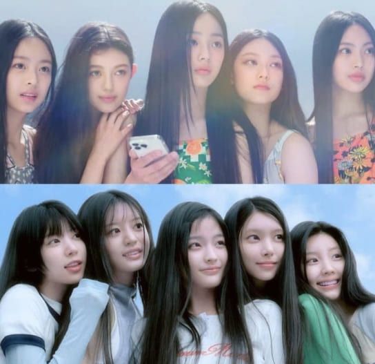 위 - 어도어 제공(뉴진스), 아래 - 빌리프랩 제공(아일릿)