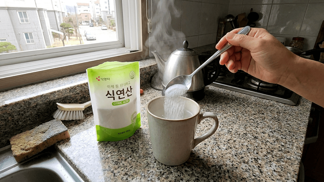 컵에 구연산을 넣는 모습 / 기사 이해를 돕기 위한 AI 이미지