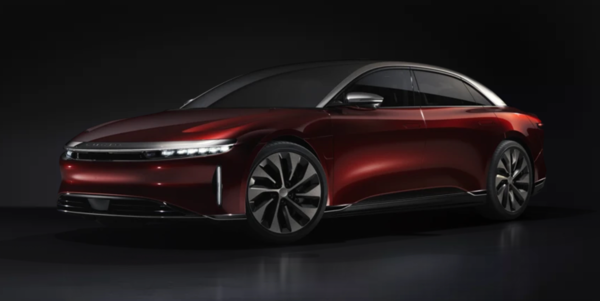 루시드 모터스의 전기자동차 루시드 에어 모델. 사진.루시드 모터스 홈페이지 갈무리