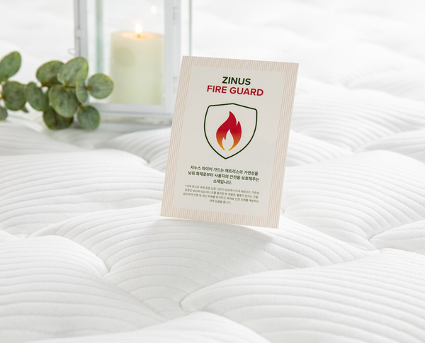 지누스가 선보이는 난연 매트리스./ 사진=현대백화점그룹