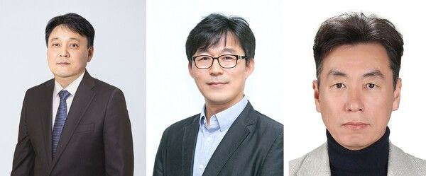 (왼쪽부터) 김종화 SK에너지 사장, 최인섭 SK지오센트릭 사장, 이상민 SK아이이테크놀로지 사장 /사진=SK이노베이션