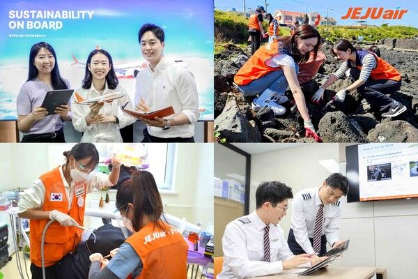 제주항공이 한국ESG기준원(KCGS)이 발표한 '2024 상장기업 ESG 평가'에서 2년 연속 통합 A등급을 획득했다. /사진=제주항공