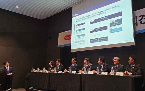 한미사이언스 기자회견. / 사진=정문필 기자.