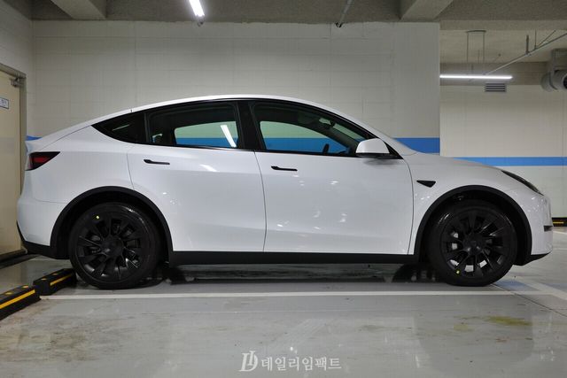 '모델 Y' 롱 레인지 듀얼 모터 트림 우측면부. /사진=김현일 기자