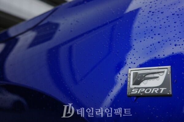 NX 450h+ F SPORT 외부에 붙은 전용 배지. F SPORT가 아닌 일반형 모델에는 붙어있지 않다. /사진=김현일 기자