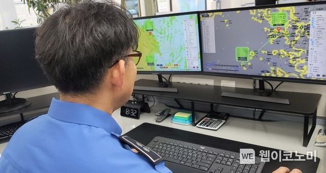 해양경찰청에서 업무협약 과업 중 한가지인 저고도 항공기상 서비스를 사용하고 있다