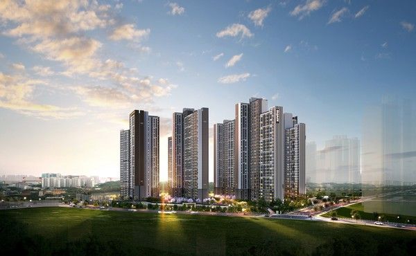 한양은 13일 '평택 브레인시티 수자인'&nbsp;견본주택을 개관한다. 평택 브레인시티 수자인 투시도./사진=한양