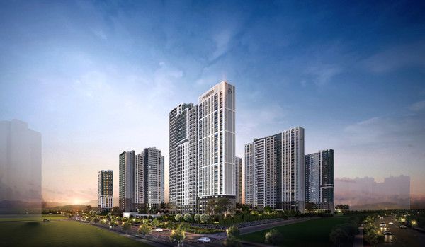 대우건설의 경기도 평택 '브레인시티 푸르지오'가 13일 견본주택을 개관한다. 브레인시티 프루지오 야경 투시도./사진=대우건설