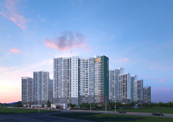 아산 '탕정 푸르지오 센터파크' 석경 투시도./사진=대우건설