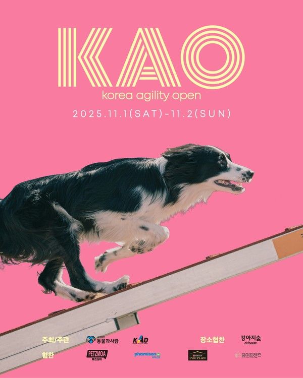 제4회 KAO 챔피언십 어질리티 참가자 모집 포스터./사진=강아지숲