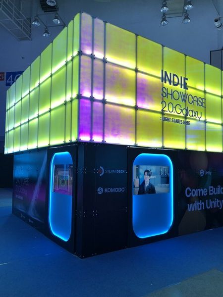 '지스타 인디 쇼케이스 2.0: 갤럭시' 조형물 /사진=김현정 기자