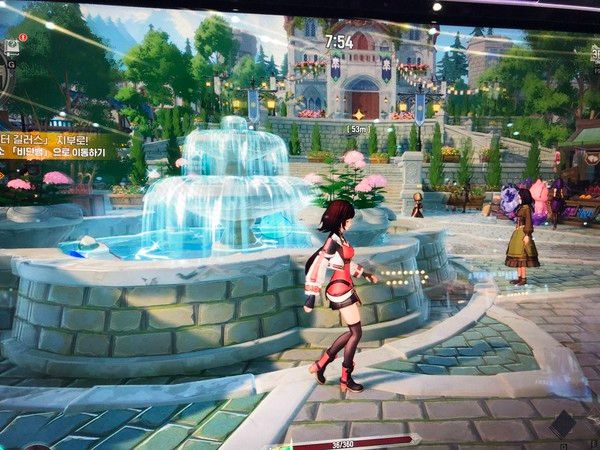 넷마블 '몬길: 스타다이브' 시연 PC 속 게임의 한 장면 /사진=김현정 기자