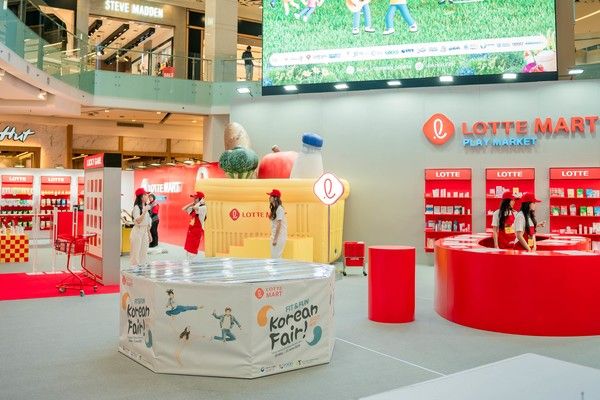 5일 자카르타 간다리아시티몰에서 진행된 '롯데마트 플레이 마켓' 팝업스토어 전경 /사진=롯데마트