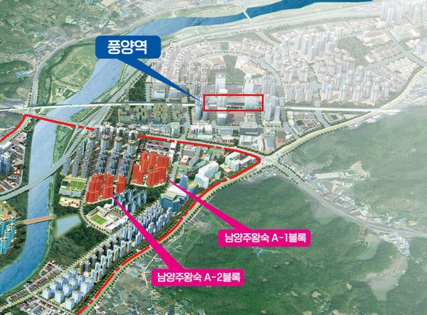 남양주왕숙 A1,2 블록 상세 위치도. /사진=LH