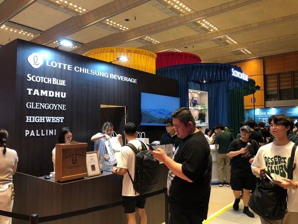 '바앤스피릿쇼' 롯데칠성 부스 /사진=김현정 기자