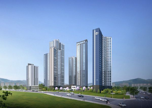 '두산위브 더센트럴 도화' 투시도./사진=두산건설