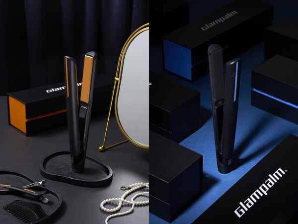 블루다이아몬드 4중 코팅 기술이 적용된 전문가용 고데기 '글램뮤즈 마스터피스' 제품 구성./사진=글램팜