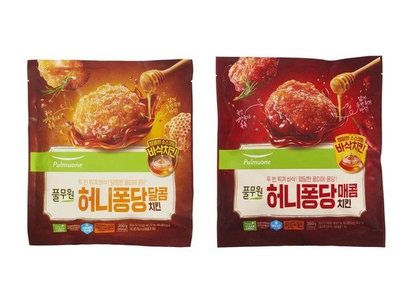 풀무원식품은 바삭한 식감을 살린 '허니퐁당 치킨' 2종을 출시했다. / 사진=풀무원