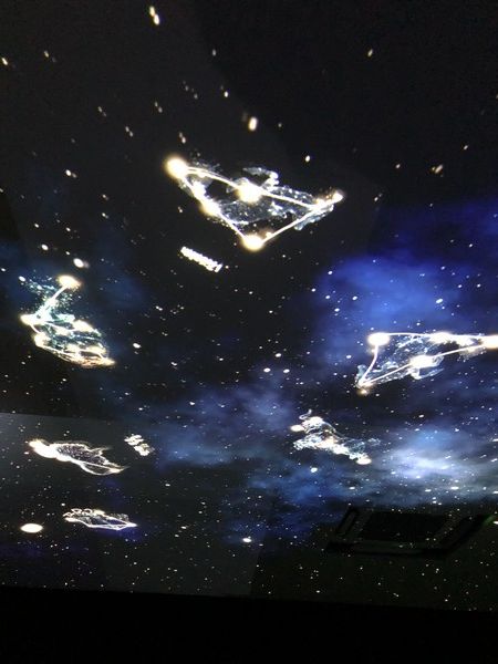 밤하늘 보호공원을 구현한 별자리 인터랙티브 공간 /사진=김현정 기자