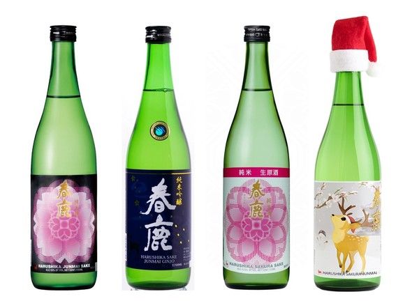 하루시카 사케 시리즈 (왼쪽부터) 사쿠라 준마이, 하루시카 준마이긴죠, 사쿠라 준마이 나마겐슈, 준마이 나마겐슈의 크리스마스 버전 /사진=니혼슈코리아