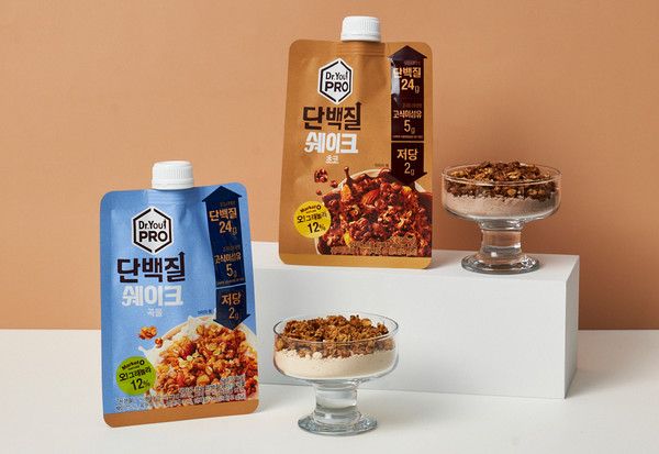 닥터유PRO 단백질쉐이크 2종 제품 /사진=오리온