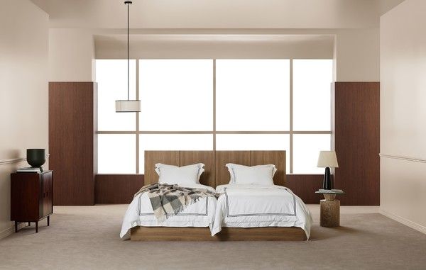 시몬스가 프레임 신제품 6종을 출시하며 2026년 침실 라이프스타일 트렌드를 선도한다. 사진은 새롭게 출시한 트윈슈퍼싱글(TSS) 사이즈 전용 프레임 '하우티'(Hawti) /사진=시몬스