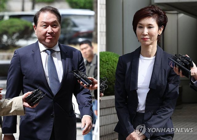 최태원 SK그룹 회장(왼쪽)과 노소영 아트센터 나비 관장 / 사진=연합뉴스