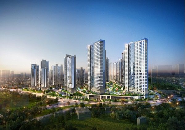 '구리역 하이니티 리버파크' 단지 투시도. /사진=DL이앤씨