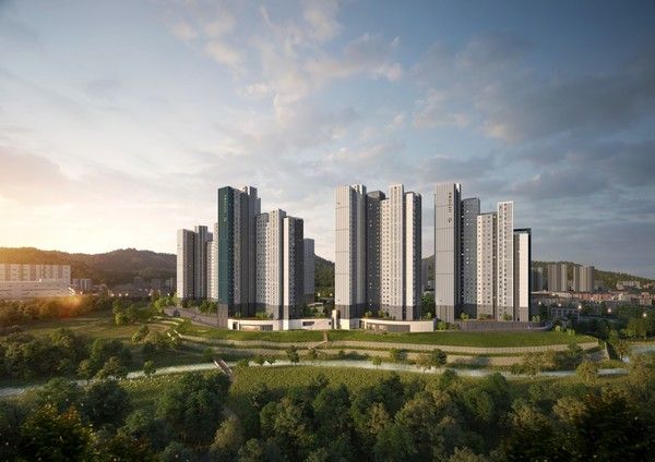 용인푸르지오원클러스터파크 투시도./사진=대우건설