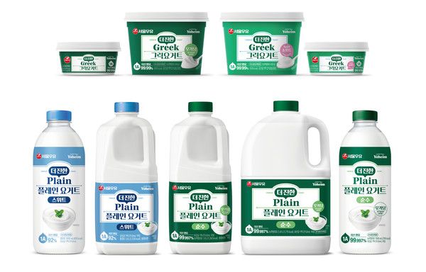 서울우유협동조합 '더 진한 그릭요거트 4종'과 '더 진한 플레인 요거트 5종' /사진=서울우유협동조합