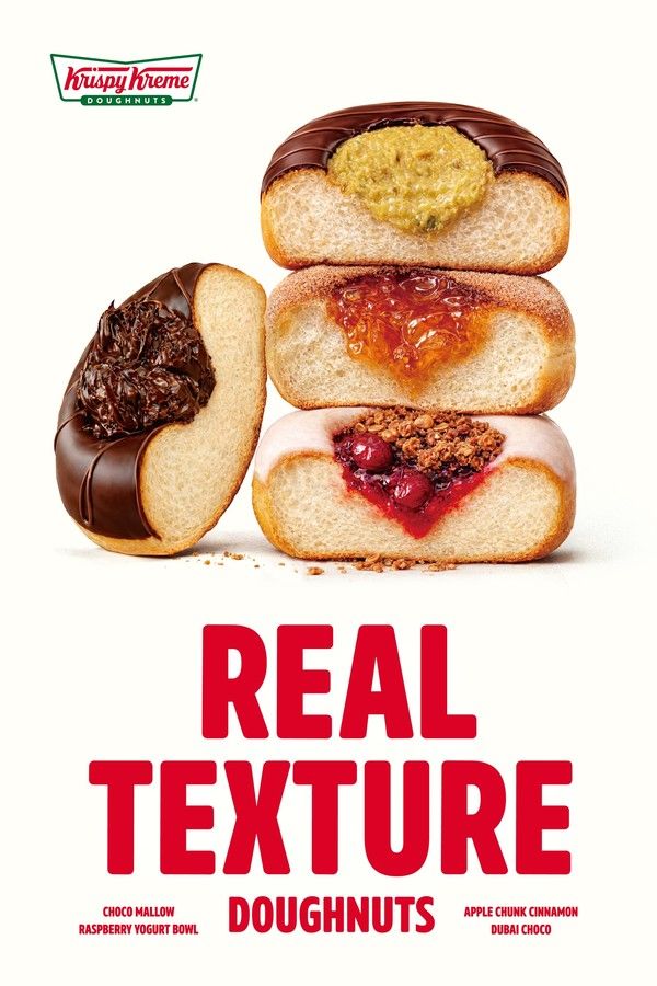 크리스피크림 도넛 '두바이 초코&리얼 텍스처'&nbsp;신제품 4종 포스터 /사진=롯데GRS