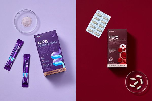 지큐랩 프로 프리 포스트바이오틱스 & 올인원 케어 포스트바이오틱스 / 사진=일동헬스케어