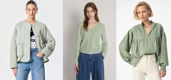 (왼쪽부터) 이자벨마랑, 아떼 바네사브루노, 바네사브루노 26SS 라이트 그린 컬러 신상품. /사진=LF