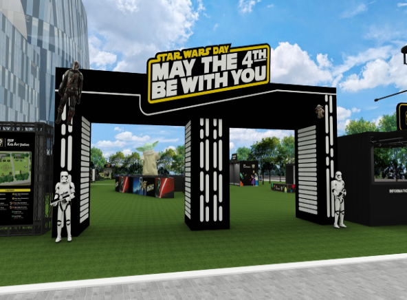 5월 1일부터 17일까지 롯데월드타워·몰 월드파크에서 '2026 스타워즈 데이 인 코리아'가 열린다. 사진은 스타워즈 아레나 조감도 /사진=롯데물산