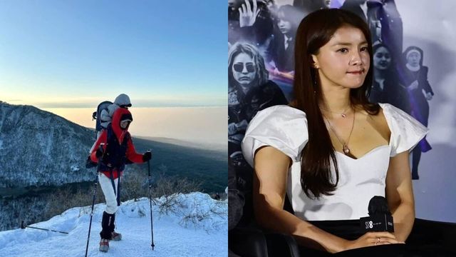 (좌)&nbsp;배우 이시영이 지난 1일 자신의 인스타그램 계정에 20kg 아들을 업고 한라산을 등반하는 사진/ 이시영 인스타그램, (우) 이시영 SF8 인터뷰 모습/ 동아닷컴